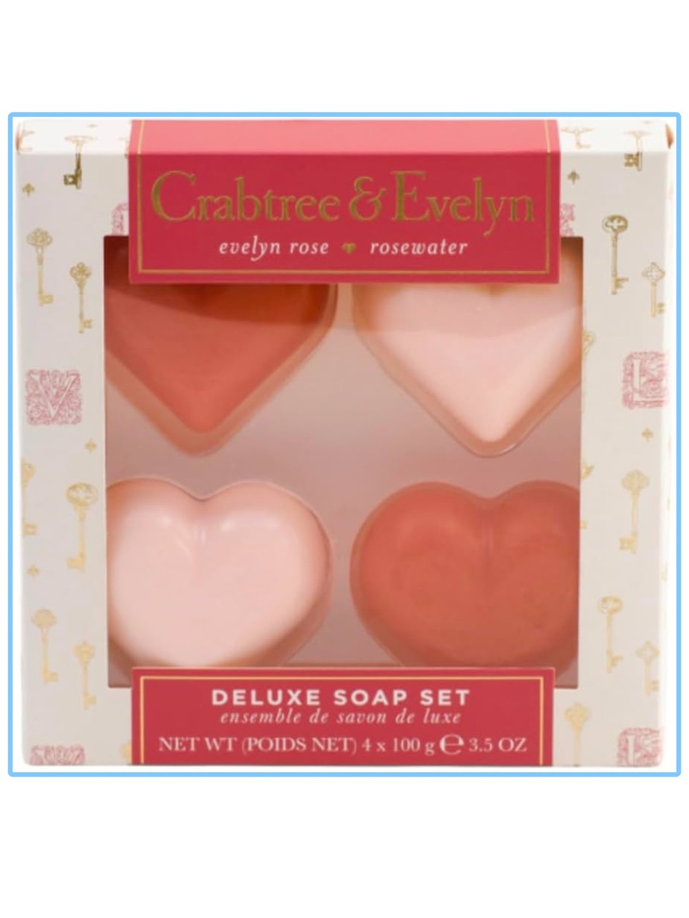Crabtree & Evelyn Deluxe Soap Set - Evelyn Rose and Rosewater - Picture 3 of 3